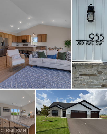 Photo for 955 3rd Avenue SW, Rice, MN 56367 - listing #6782971 Move right in to this brand-new one-level home.
