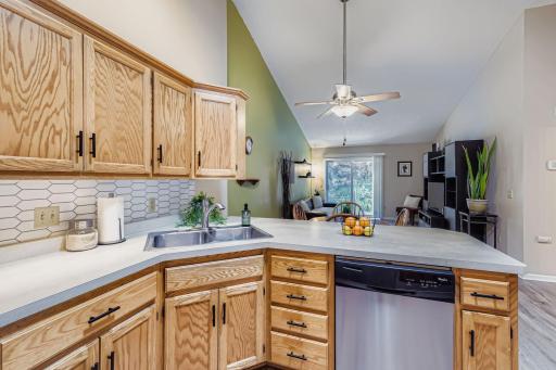 Kitchen opens upto the dining room and living room