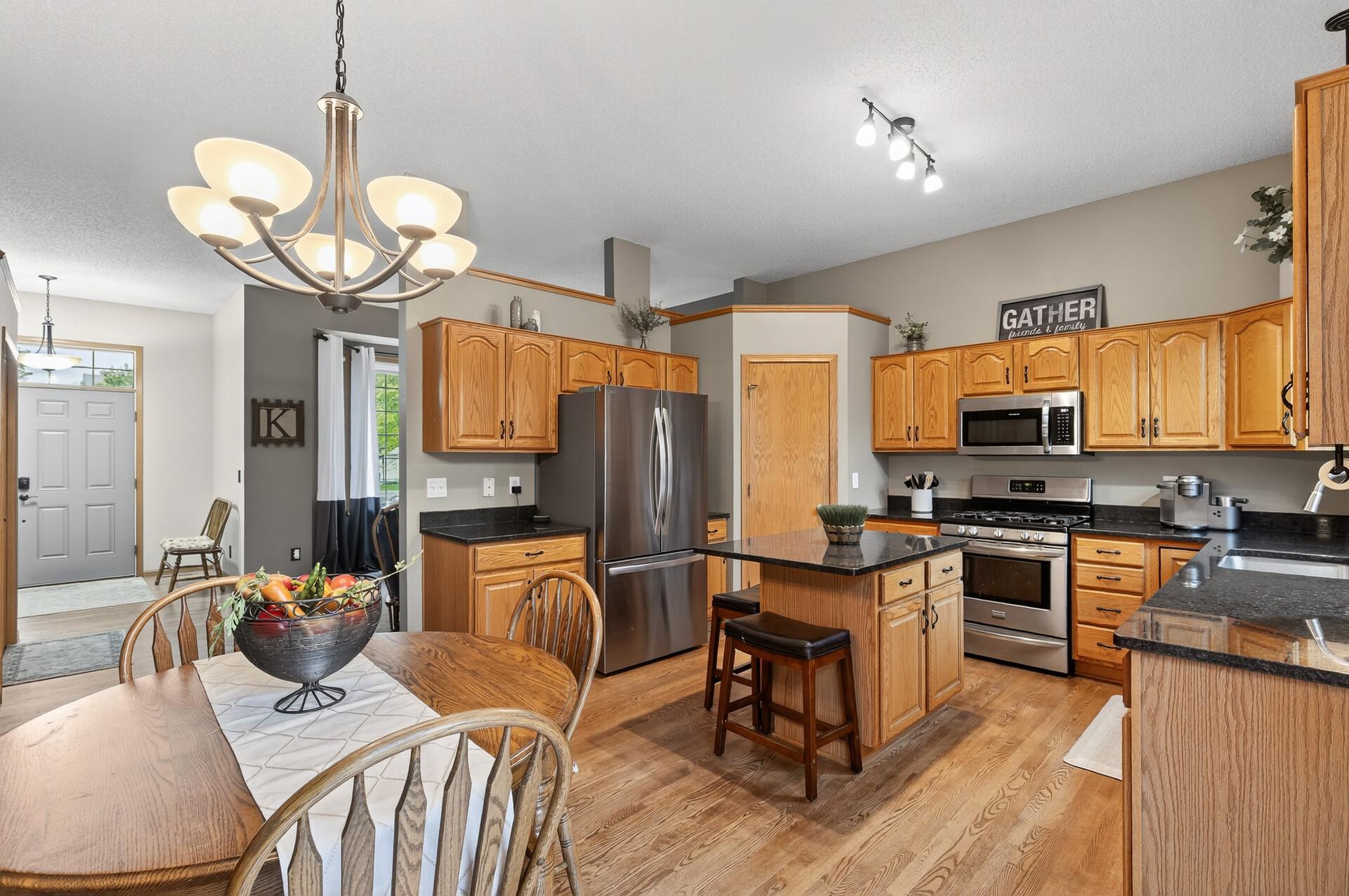 Kitchen from dining room view