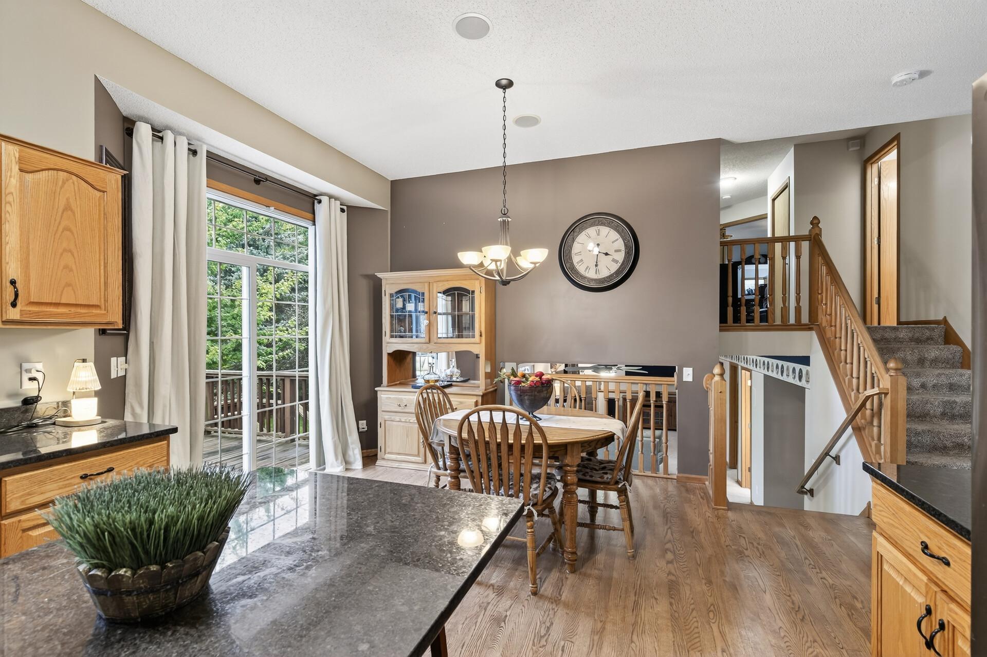 Looking at dining room from kitchen island