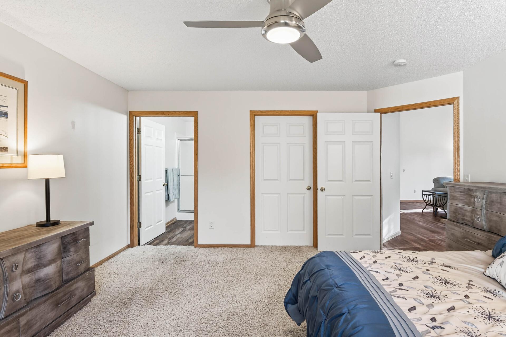 Primary Bedroom/ Primary Bathroom on left/ Walk-In Closet on the right.