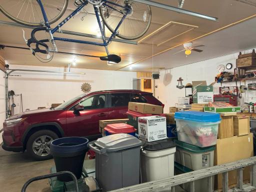Another angle of the attached garage's interior.