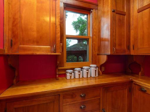 Antique pantry with window - such beauty!