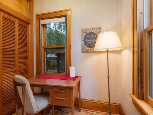 Bonus room with two windows was utilized as an office