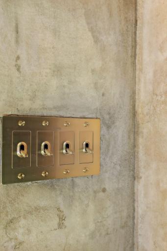 The custom light switches are a detail that will grab your attention.