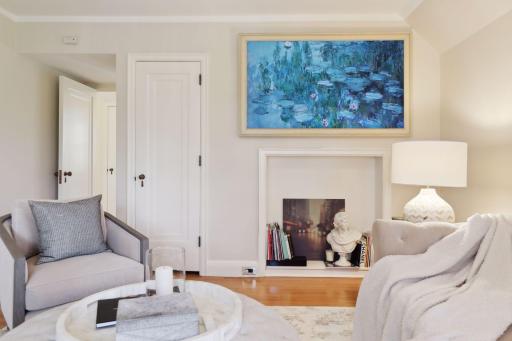 The second bedroom on the second level is currently being used as the owners boudoir.