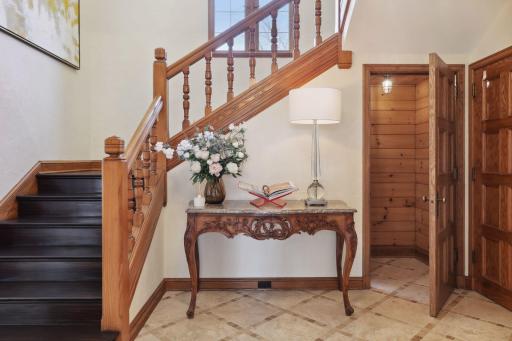 The main staircase leading us up to the second level of the home.