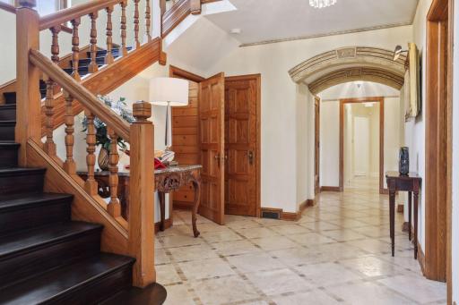 The main staircase leading us up to the second level of the home.
