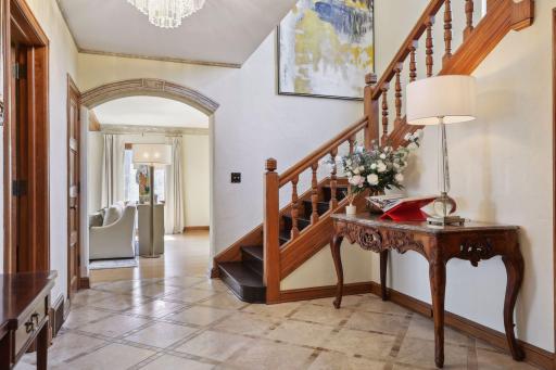 The main staircase leading us up to the second level of the home.