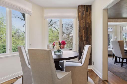 The kitchen includes a breakfast nook, perfect for a quick meal.