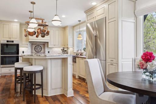The bright kitchen with Decor appliances, new to the home in 2023.