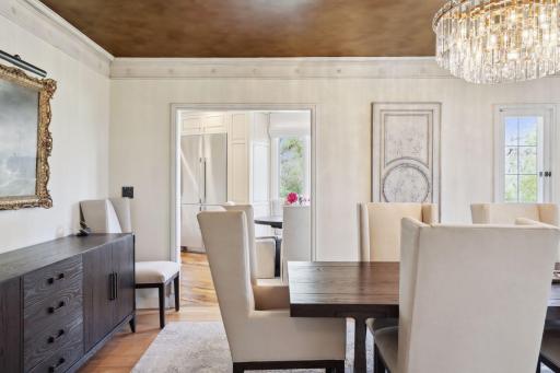 The formal dining room is perfectly situated near to the kitchen but close to entertaining spaces.