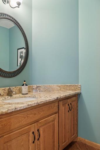 Recently updated main floor half bathroom.