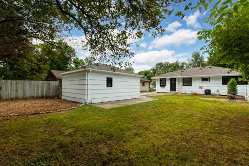 Spacious backyardâmostly fenced for privacy and pets