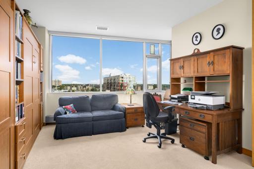 The 2nd bedroom offers room for and office space