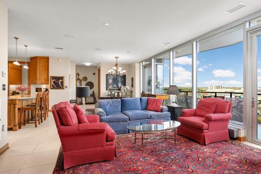 The great room offers wonderful space to accommodate traditional, transitional or contemporary decor