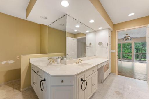 Plenty of counterspace in the primary master suite!
