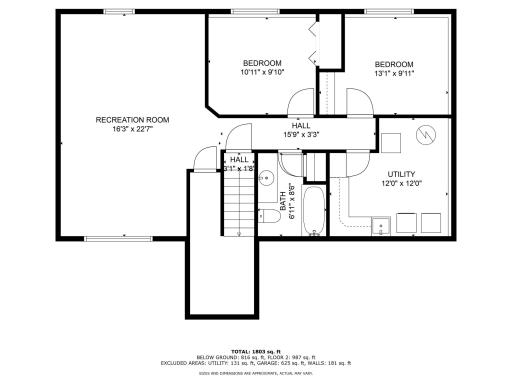 Spacious lower level with a large recreation room, two additional bedrooms, full bath, and laundry/utility areaâperfect for guests, hobbies, or entertaining.