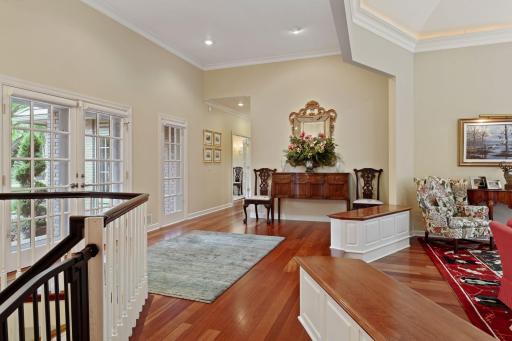 The foyer welcomes you with grace and elegance