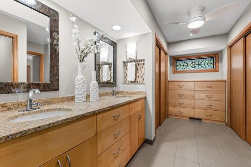 Primary Bathroom connects to Closet Space