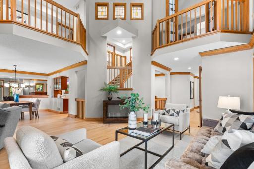 Spacious Living Room with High Ceilings