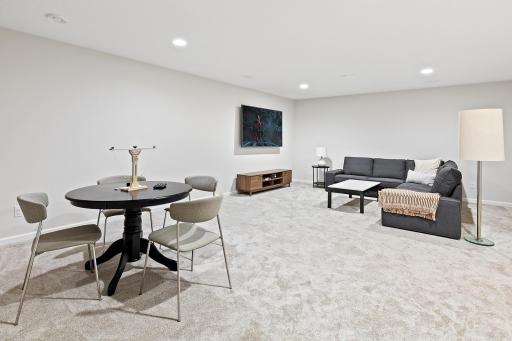 Lower Level Family Room with Rough in For Wet Bar