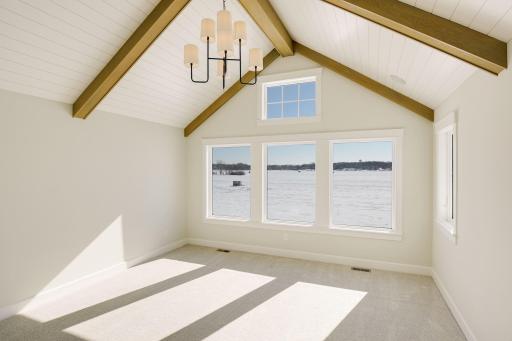 Vaulted Primary Bedroom - picture is of a previously built home