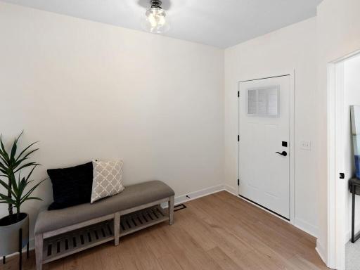 Room for a bench and your guests to be greeted