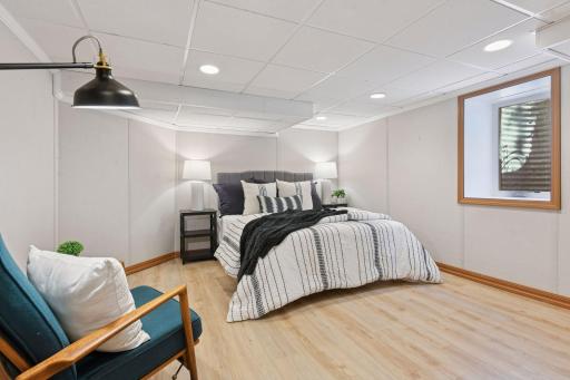 This large lower flex level room could be a guest room or a great home office.