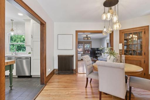 Great flow from the dining room to the kitchen.