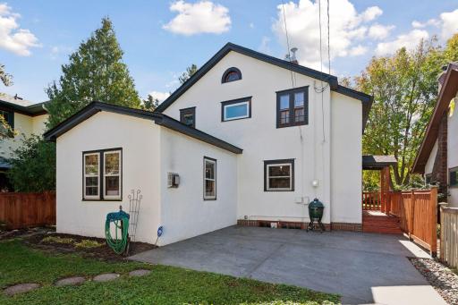 The newer patio is a great place for entertaining outside.