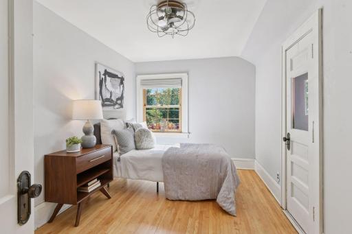 Three bedrooms upstairs is convenient for all.