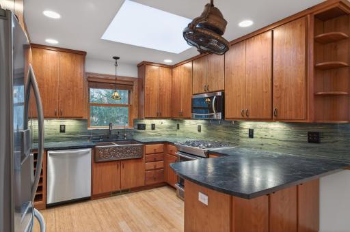 Lower counter tops are accessible and there is a lot of room to move about!