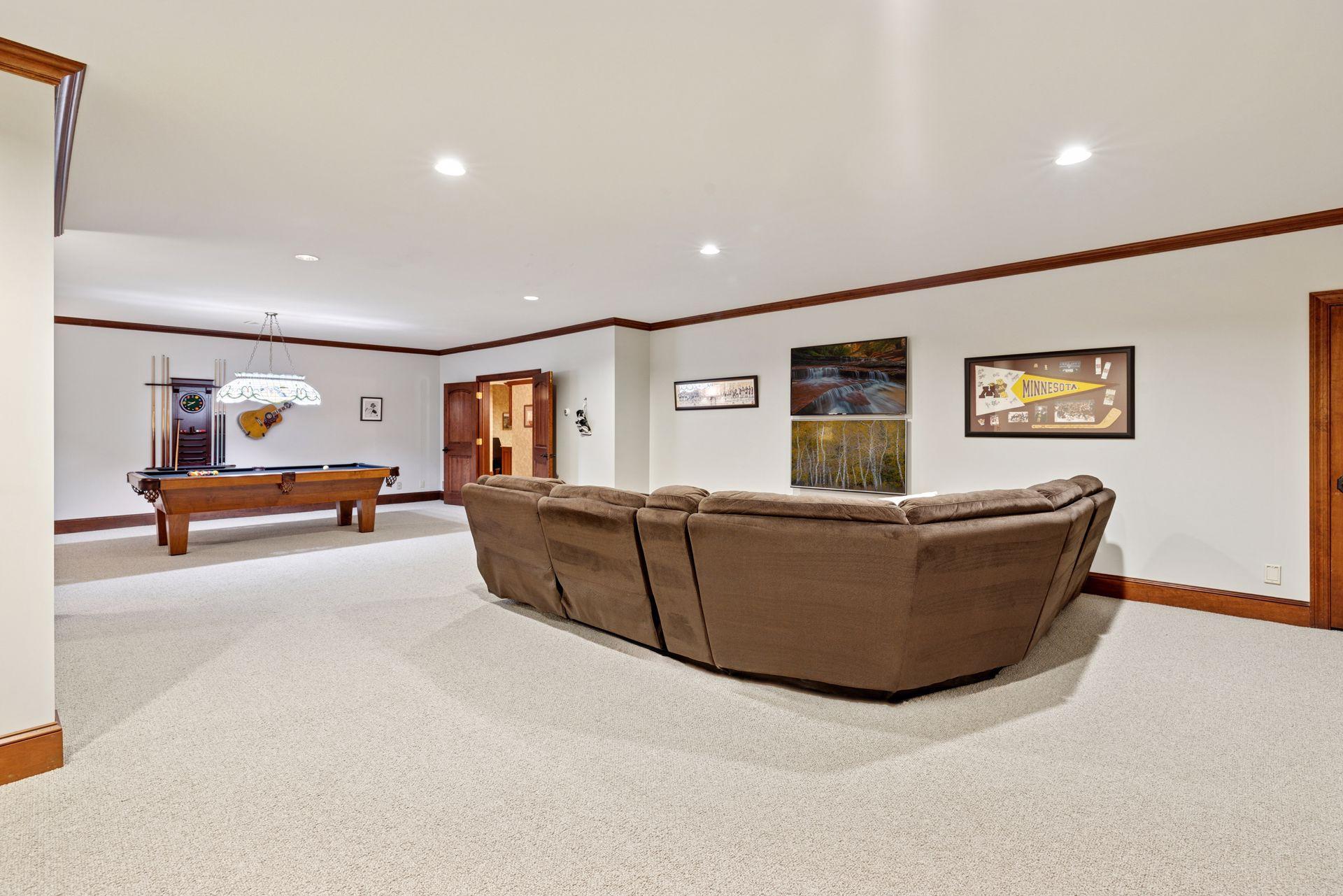Lower level recreation room