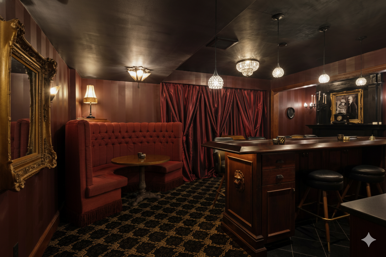 Speakeasy booth seating
