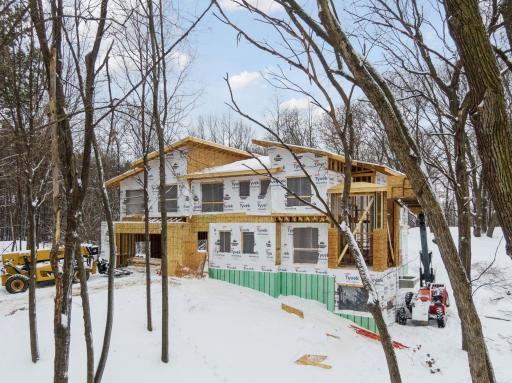 Striking modern rooflines and expansive window openings