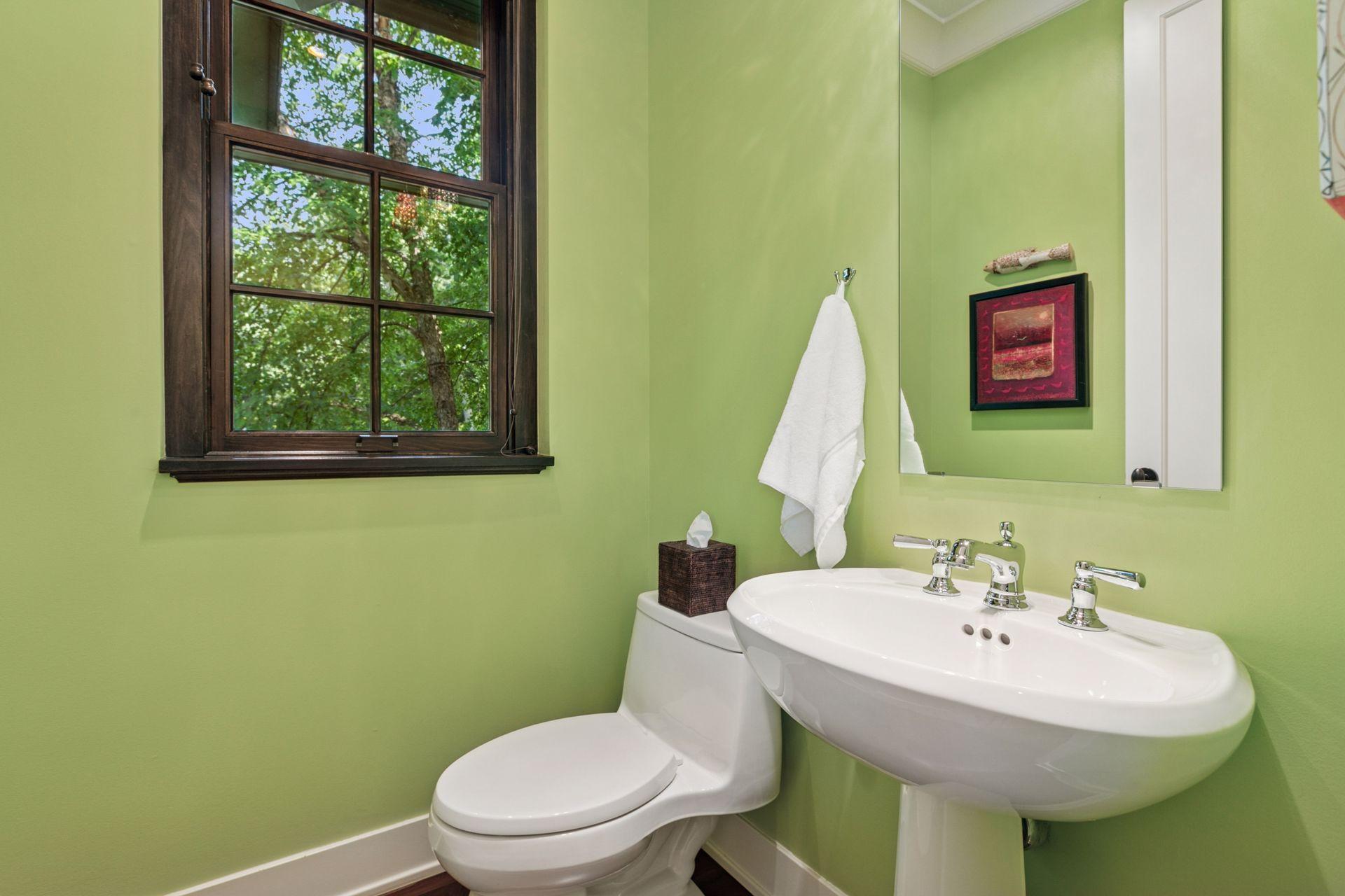 Main level powder room