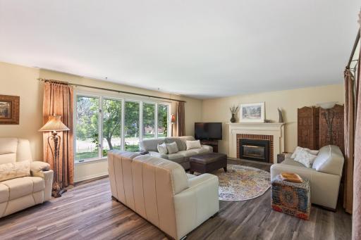 Large living room with tons of natural light