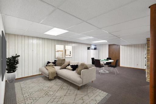 VIRTUALLY STAGED - lower level family room