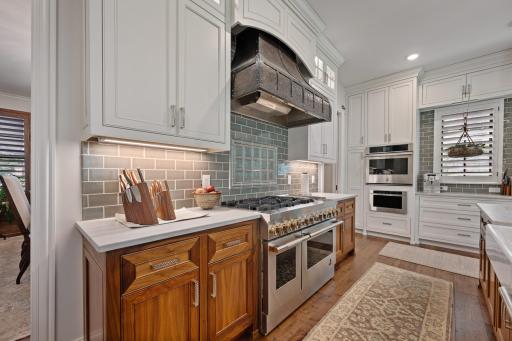Custom cabinetry with luxurious hardware pulls