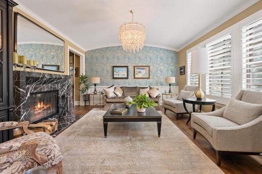 Inside to the right is the formal living room