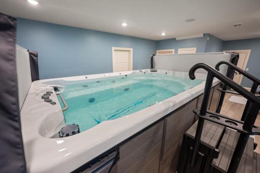Humidity controlled room equipped with indoor spigot and drain - this room can be used as separate living room or flex space