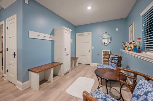 Entrance into the swim spa and sauna retreat