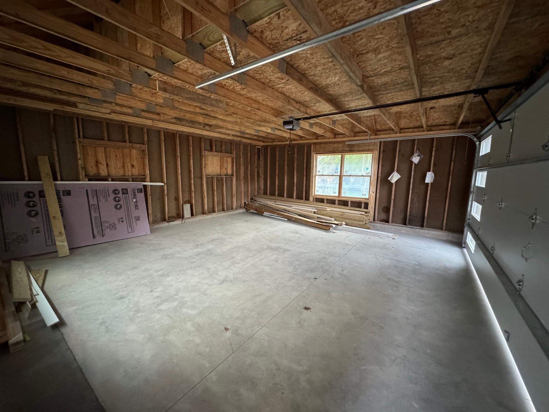 Detatched garage new floor and rebuilt
