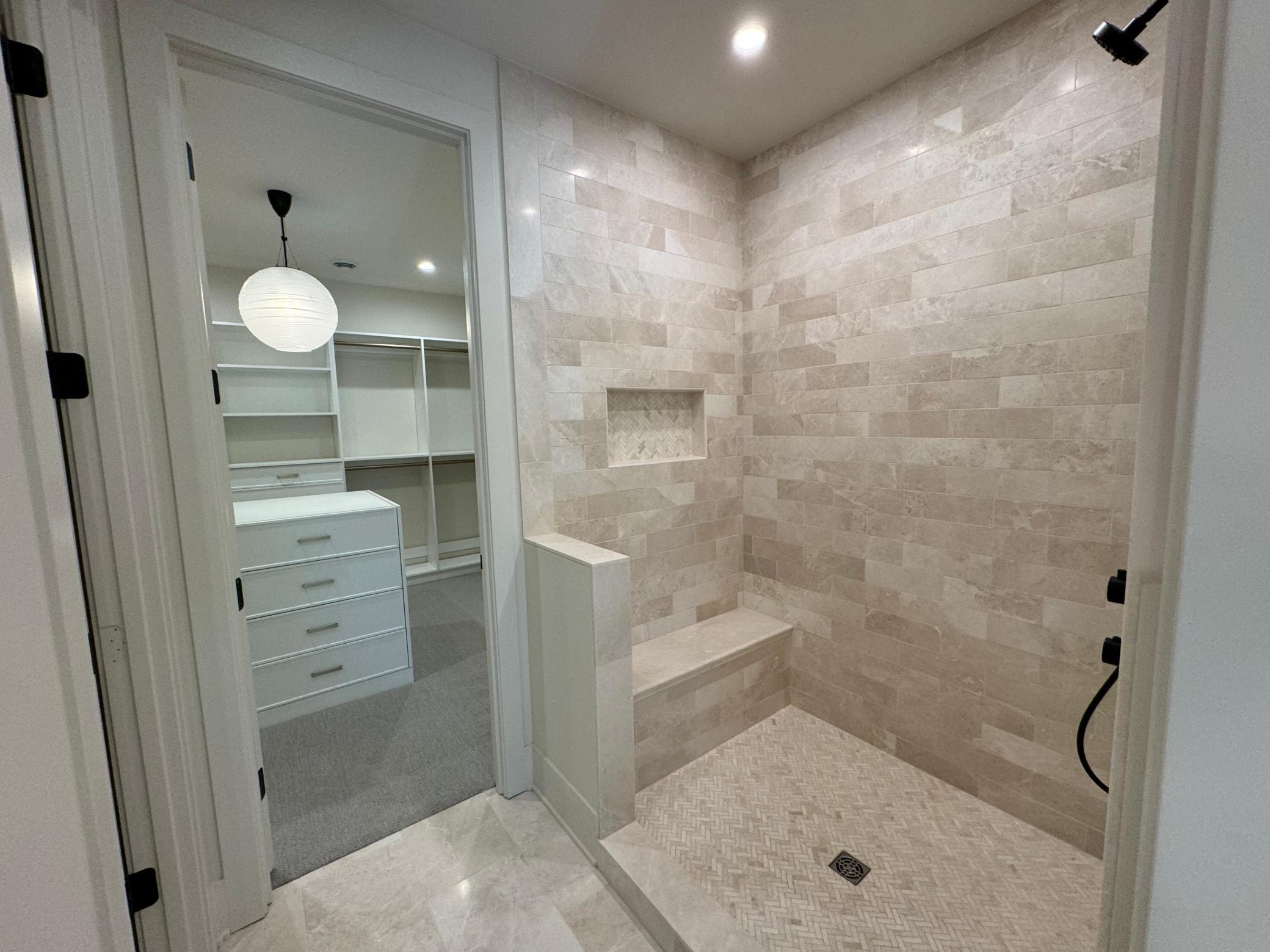 Travertine shower - seriously wow
