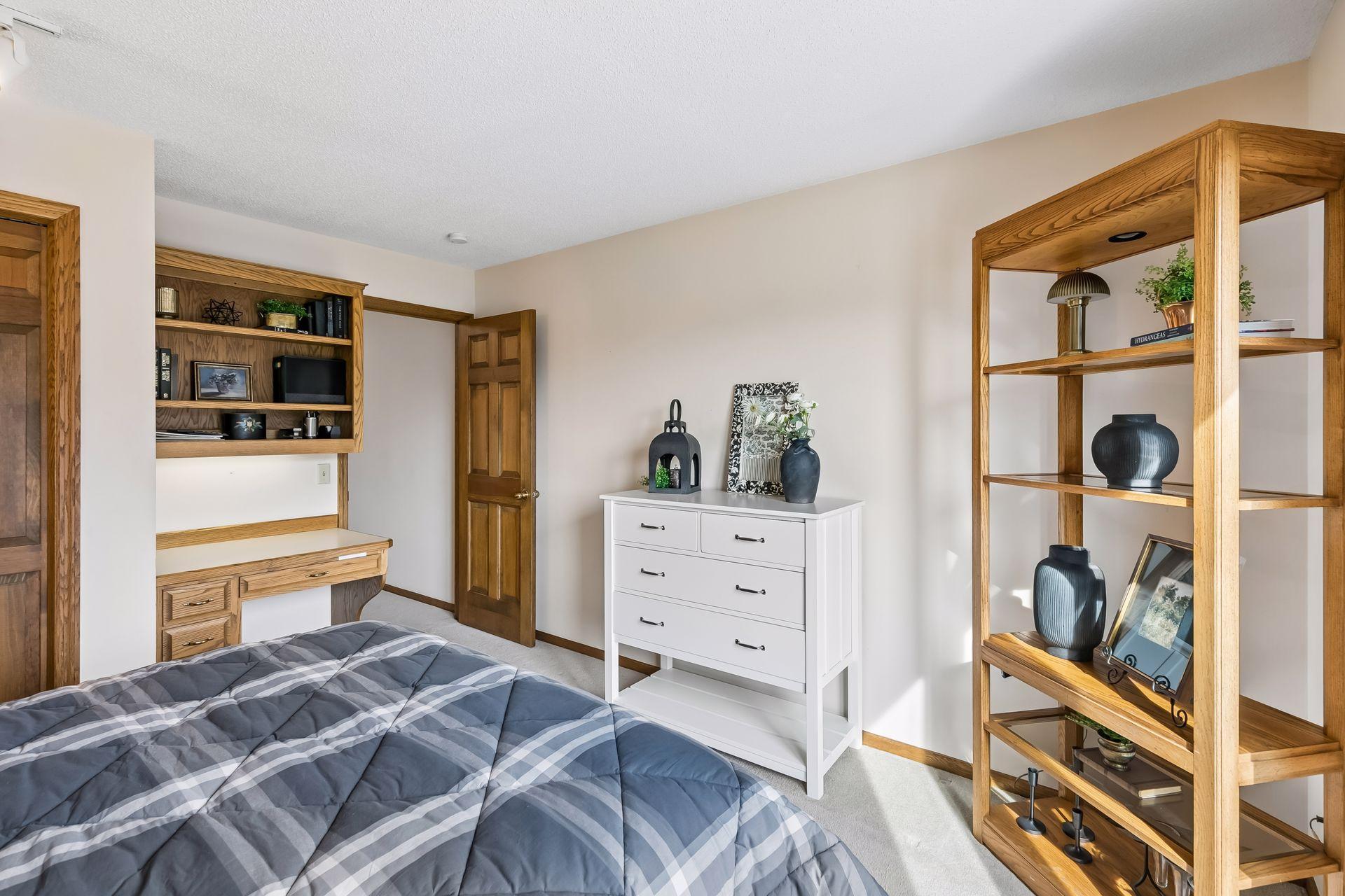 Built-in desks in secondary bedrooms