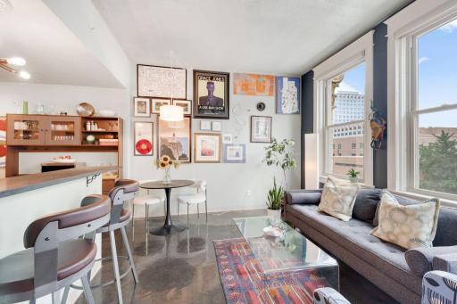 Generous wall space for your personal art collection.