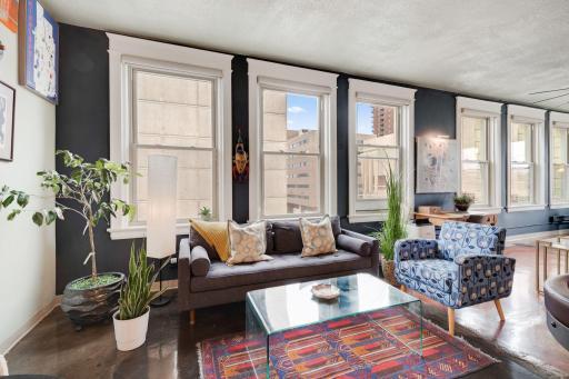 West facing exposure with vibrant city view.