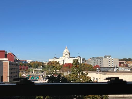 View of the capitol from bedroom windows.