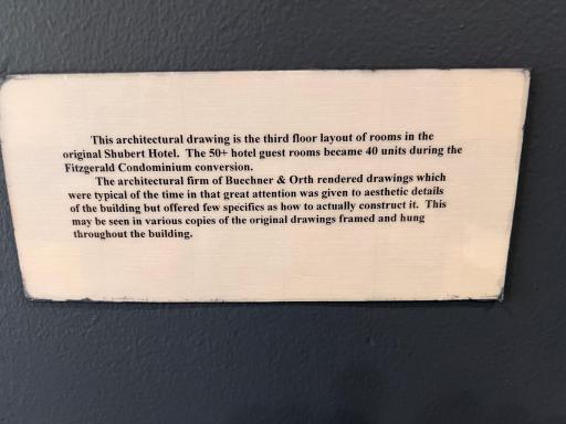 Historically, this was the Shubert Hotel! If these walls could talk!